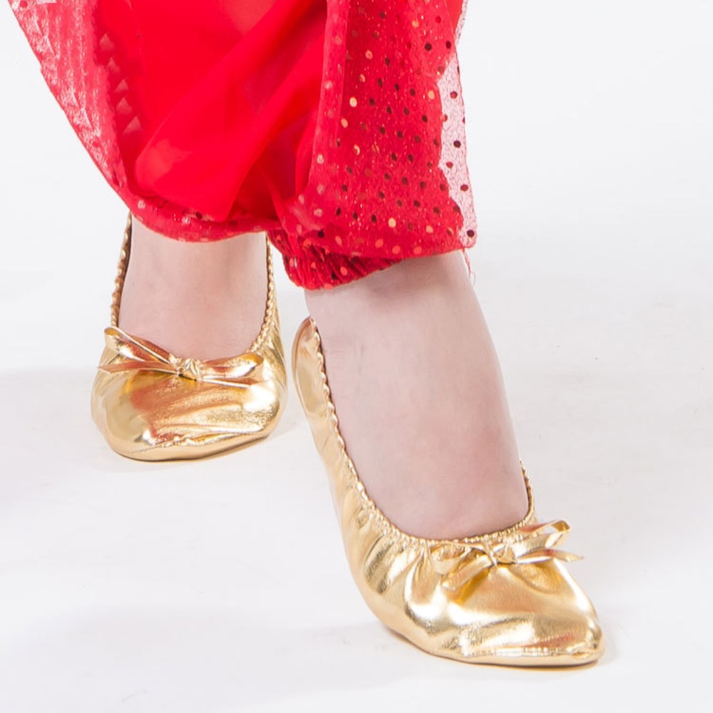 Ethnic Fashion India - Stylish Bowknot Belly Dancing Shoes Leather