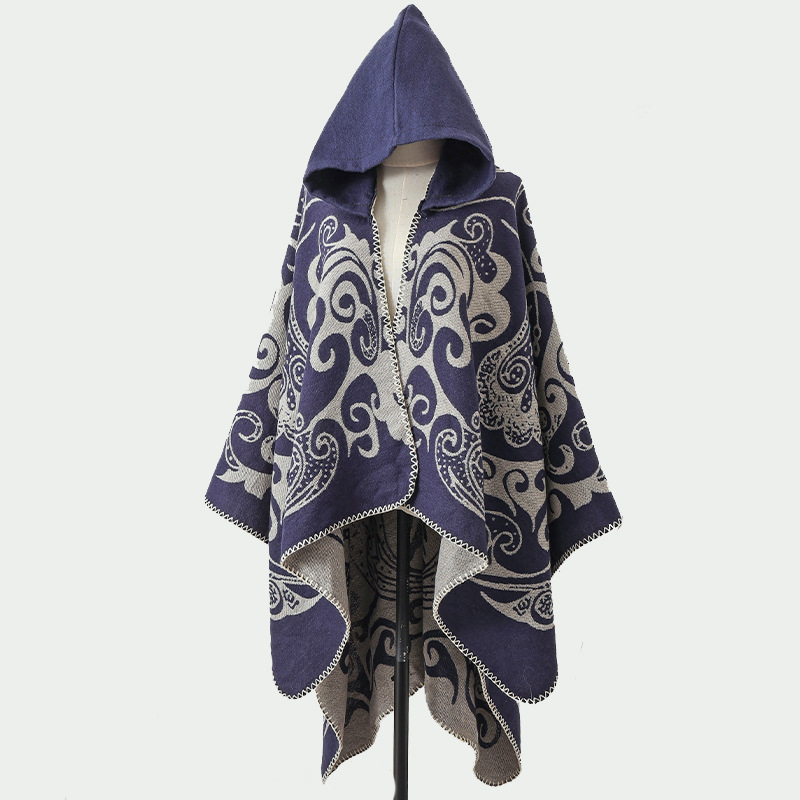 New Women's Hooded Shawl Warm  - Go Ethnic Fashion 评论和价格