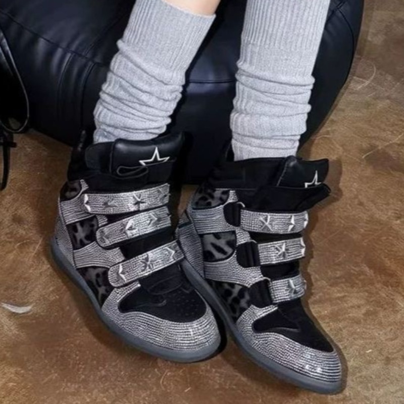 High‑Top Hidden Wedges Sneaker - Ethnic Modern Fashion 评论和价格