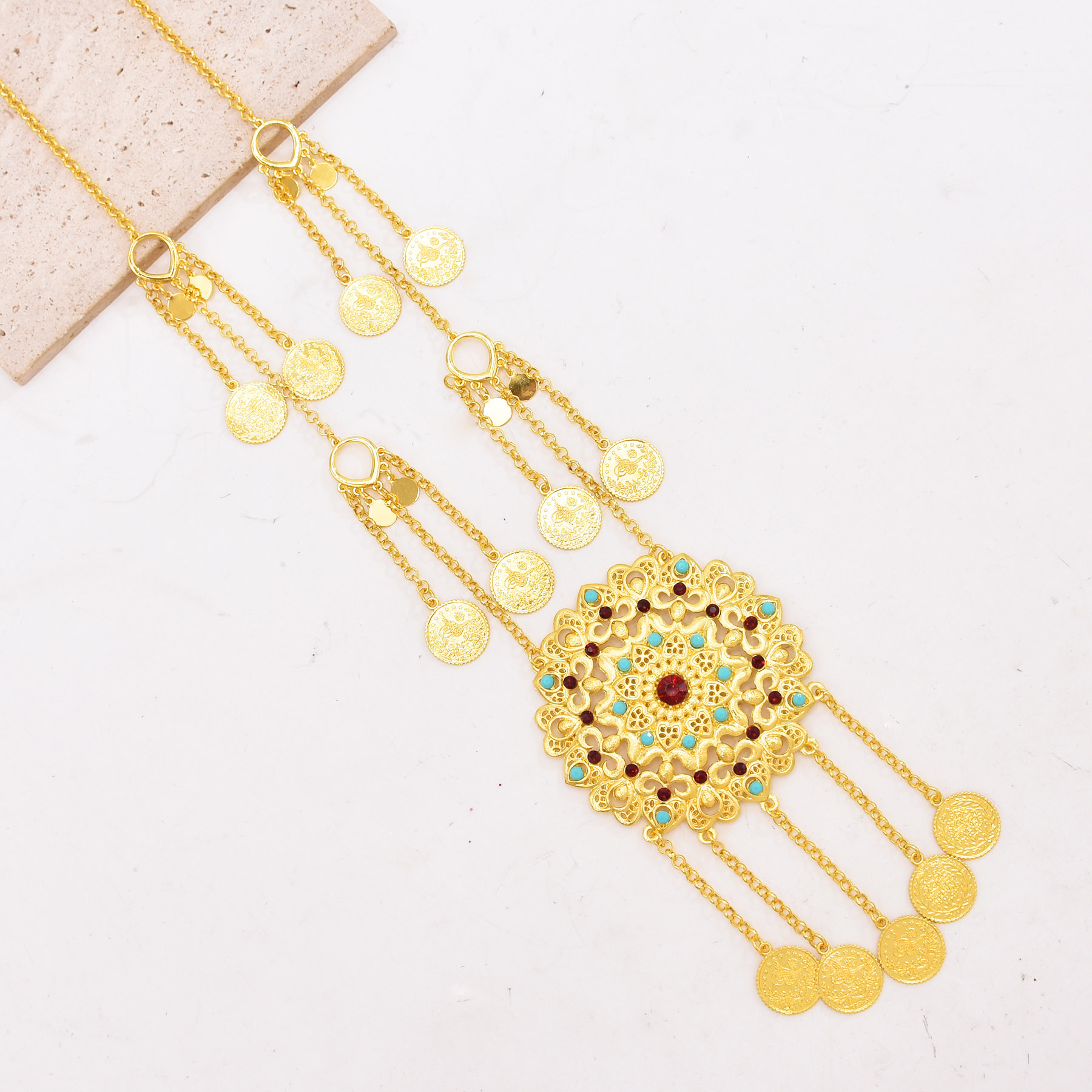 Bohemian Gold Plated Coin Tass - Ethnic Fashion Co In 评论和价格